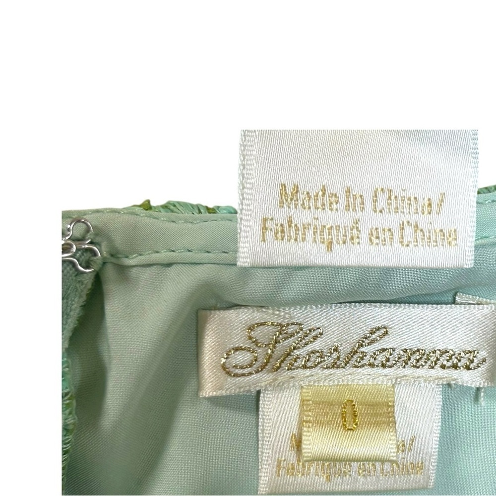 Shoshanna - Women’s ‘Layne’ Lace Puff-Sleeve Minidress - Light Green, Size 0 - Picture 9 of 15